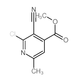 methyl 2-chloro-3-cyano-6-methyl-pyridine-4-carboxylate结构式