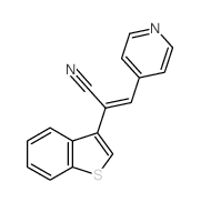 (Z)-2-benzothiophen-3-yl-3-pyridin-4-yl-prop-2-enenitrile结构式