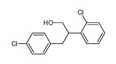 4-chloro-β-(2-chlorophenyl)benzenepropanol结构式