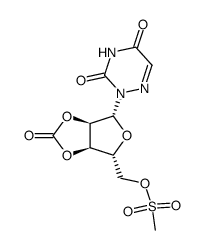 5'-O-methanesulfonyl-2',3'-O-carbonyl-6-azauridine Structure