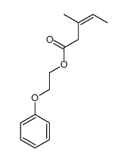 2-phenoxyethyl 3-methylpent-3-enoate结构式