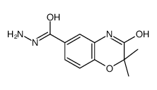 2H-1,4-Benzoxazine-6-carboxylicacid,3,4-dihydro-2,2-dimethyl-3-oxo-,hydrazide(9CI) Structure