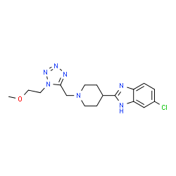 1H-Benzimidazole,5-chloro-2-[1-[[1-(2-methoxyethyl)-1H-tetrazol-5-yl]methyl]-4-piperidinyl]-(9CI) structure