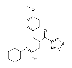 1,2,3-Thiadiazole-4-carboxamide,N-[2-(cyclohexylamino)-2-oxoethyl]-N-[(4-methoxyphenyl)methyl]-(9CI)结构式