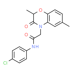 4H-1,4-Benzoxazine-4-acetamide,N-(4-chlorophenyl)-2,3-dihydro-2,6-dimethyl-3-oxo-(9CI)结构式