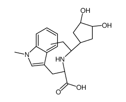 (2S)-2-[1-(3,4-dihydroxycyclopentyl)propylamino]-3-(1-methylindol-3-yl)propanoic acid结构式