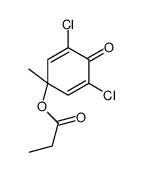 (3,5-dichloro-1-methyl-4-oxocyclohexa-2,5-dien-1-yl) propanoate Structure