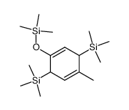 1-Methyl-3,6-bis-trimethylsilanyl-4-trimethylsilanyloxy-cyclohexa-1,4-diene结构式