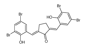 2,5-bis[(3,5-dibromo-2-hydroxyphenyl)methylidene]cyclopentan-1-one Structure