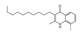 3-decyl-2,8-dimethyl-1H-quinolin-4-one结构式