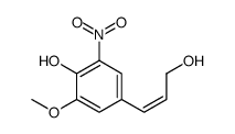 4-(3-hydroxyprop-1-enyl)-2-methoxy-6-nitrophenol结构式