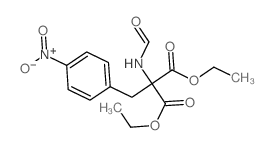 Propanedioic acid,2-(formylamino)-2-[(4-nitrophenyl)methyl]-, 1,3-diethyl ester structure