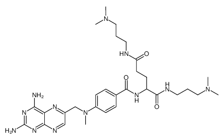 N-{4-[(2,4-diamino-pteridin-6-ylmethyl)-methyl-amino]-benzoyl}-glutamic acid bis-(3-dimethylamino-propylamide) Structure