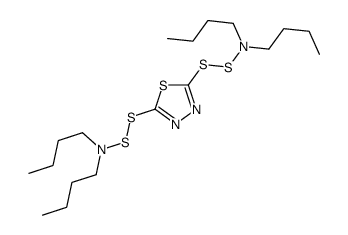 N-butyl-N-[[5-[(dibutylamino)disulfanyl]-1,3,4-thiadiazol-2-yl]disulfanyl]butan-1-amine结构式