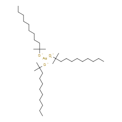 gold tris(tert-dodecanethiolate) structure