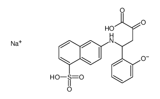 sodium,6-[[3-carboxy-1-(2-hydroxyphenyl)-3-oxopropyl]amino]naphthalene-1-sulfonate结构式