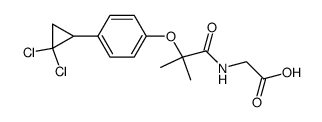 N-{2-[4-(2,2-Dichlorcyclopropyl)phenoxy]-2-methylpropanoyl}glycin Structure