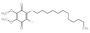 2,5-Cyclohexadiene-1,4-dione,2-chloro-3-(dodecylthio)-5,6-dimethoxy-结构式
