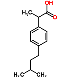 2-[4-(3-Methylbutyl)phenyl]propanoic acid Structure