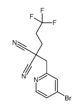 2-[(4-bromopyridin-2-yl)methyl]-2-(3,3,3-trifluoropropyl)propanedinitrile Structure