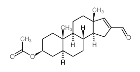 Androst-16-ene-16-carboxaldehyde,3-(acetyloxy)-, (3b,5a)- (9CI)结构式