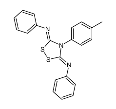 N,N'-diphenyl-4-p-tolyl-[1,2,4]dithiazolidine-3,5-diylidenediamine Structure