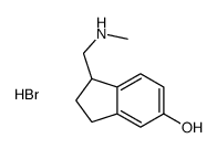 1-(methylaminomethyl)-2,3-dihydro-1H-inden-5-ol,hydrobromide Structure