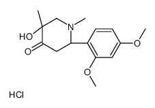 (2S,5R)-2-(2,4-dimethoxyphenyl)-5-hydroxy-1,5-dimethylpiperidin-4-one,hydrochloride结构式