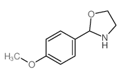 Oxazolidine,2-(4-methoxyphenyl)- Structure
