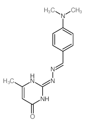 2-[(2Z)-2-[(4-dimethylaminophenyl)methylidene]hydrazinyl]-6-methyl-1H-pyrimidin-4-one Structure