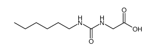 (3-hexyl-ureido)-acetic acid Structure