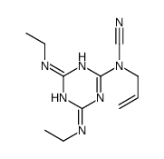 [4,6-bis(ethylamino)-1,3,5-triazin-2-yl]-prop-2-enylcyanamide结构式