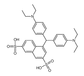 4-[bis[4-(diethylamino)phenyl]methyl]naphthalene-2,7-disulphonic acid结构式