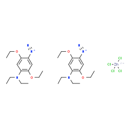 4-(diethylamino)-2,5-diethoxybenzenediazonium tetrachlorozincate (2:1) Structure