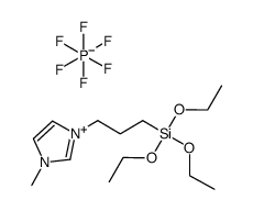 1-(3-triethoxysilylpropyl)-3-methylimidazolium hexafluorophosphate结构式