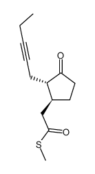 S-methyl 2-((1S,2S)-3-oxo-2-(pent-2-yn-1-yl)cyclopentyl)ethanethioate Structure
