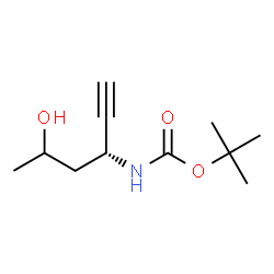 Carbamic acid, [(1R,3R)-1-ethynyl-3-hydroxybutyl]-, 1,1-dimethylethyl ester, Structure
