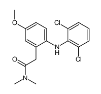 2-[2-(2,6-dichloroanilino)-5-methoxyphenyl]-N,N-dimethylacetamide结构式