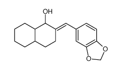 (2E)-2-(1,3-benzodioxol-5-ylmethylidene)-3,4,4a,5,6,7,8,8a-octahydro-1H-naphthalen-1-ol Structure