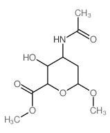 a-D-ribo-Hexopyranosiduronic acid, methyl 3-(acetylamino)-2,3-dideoxy-, methyl ester结构式