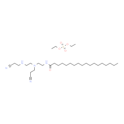 diethyl sulphate, compound with N-[2-[(2-cyanoethyl)[2-[(2-cyanoethyl)amino]ethyl]amino]ethyl]octadecanamide (1:1) structure