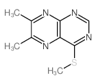 6,7-dimethyl-4-methylsulfanyl-pteridine结构式