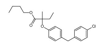 butyl 2-[4-[(4-chlorophenyl)methyl]phenoxy]-2-methylbutanoate Structure