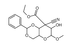 ethyl 8-cyano-7-hydroxy-6-methoxy-2-phenyl-4a,6,7,8a-tetrahydro-4H-pyrano[3,2-d][1,3]dioxine-8-carboxylate Structure