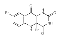 4a,8-Dibromo-1,4a,5,10a-tetrahydropyrimido(5,4-b)quinoline-2,4,10(3H)-trione结构式