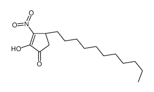2-Hydroxy-3-nitro-4-undecyl-2-cyclopenten-1-one结构式