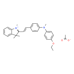 2-[2-[4-[(4-ethoxyphenyl)methylamino]phenyl]vinyl]-1,3,3-trimethyl-3H-indolium acetate结构式