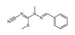 N-cyano-1-methyl-2-(phenylmethylene)-hydrazine carboximidothioic acid methyl ester结构式
