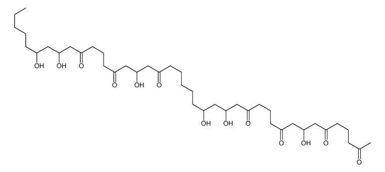 8,16,18,26,34,36-Hexahydroxy-2,6,10,14,24,28,32-hentetracontaneheptone结构式