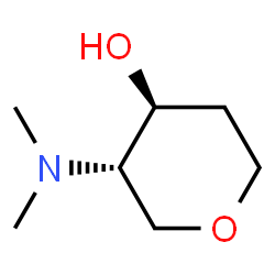 2H-Pyran-4-ol, 3-(dimethylamino)tetrahydro-, trans- (9CI)结构式